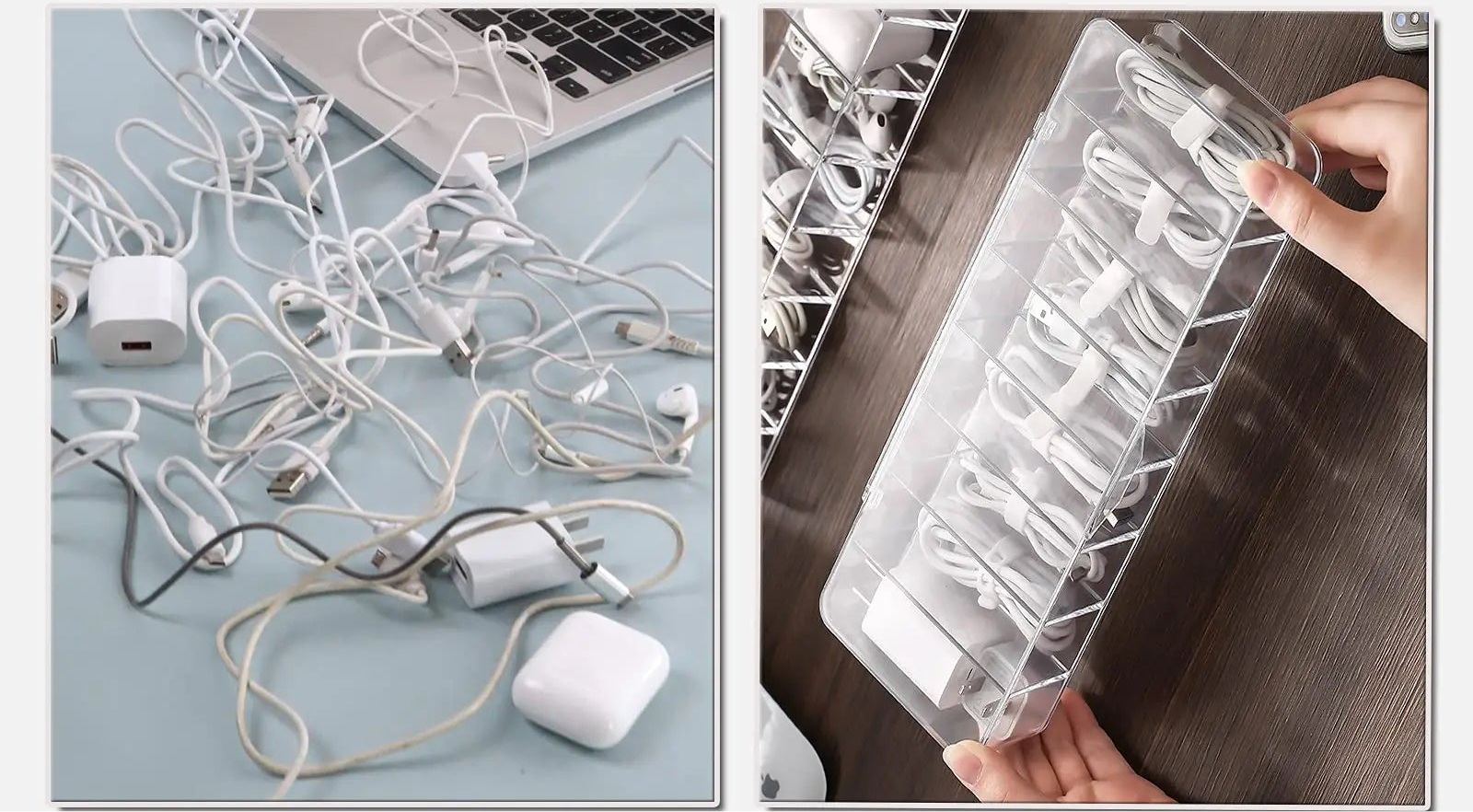 Organizador de Cabos Transparente