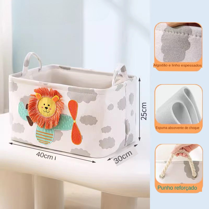 Cesta Dobrável de Armazenamento Infantil Leão