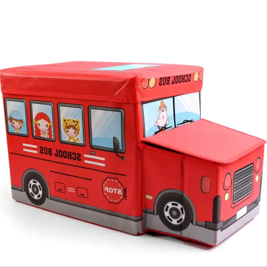 Caixa Organizadora Infantil 2 em 1: Banco Puff e Armazenamento