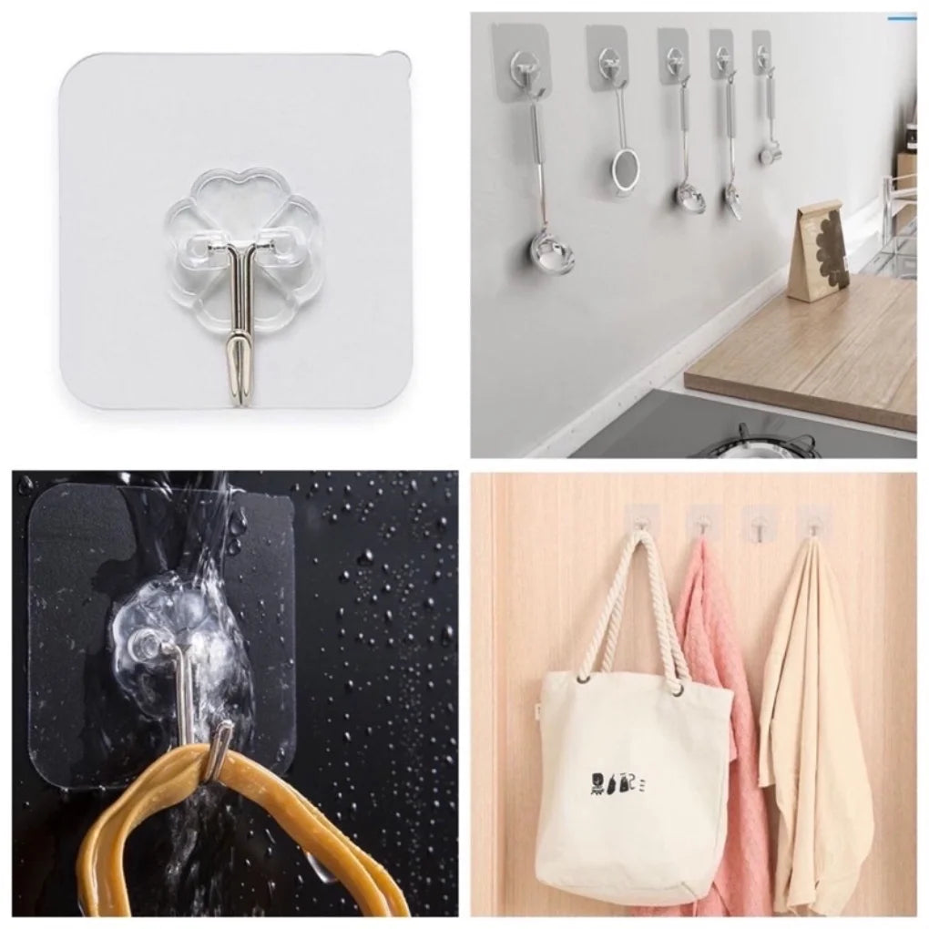 Ganchos de Parede Transparentes -10 Kit