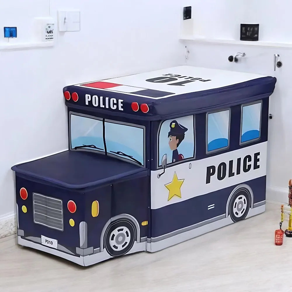 Banco Puff Infantil 2 em 1 - Organizador de Brinquedos e Assento