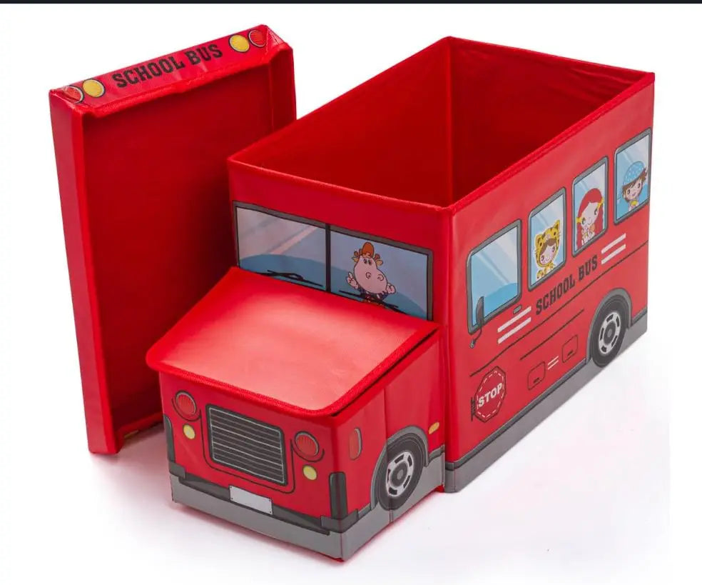 Caixa Organizadora Infantil 2 em 1: Banco Puff e Armazenamento