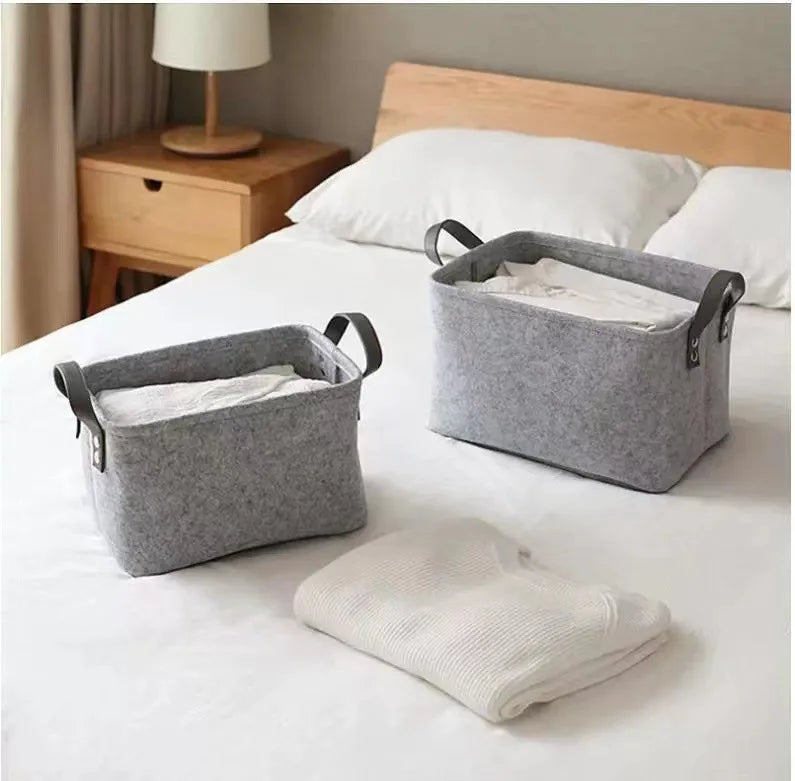 Cesto de Feltro Para Armazenamento - 2 peças