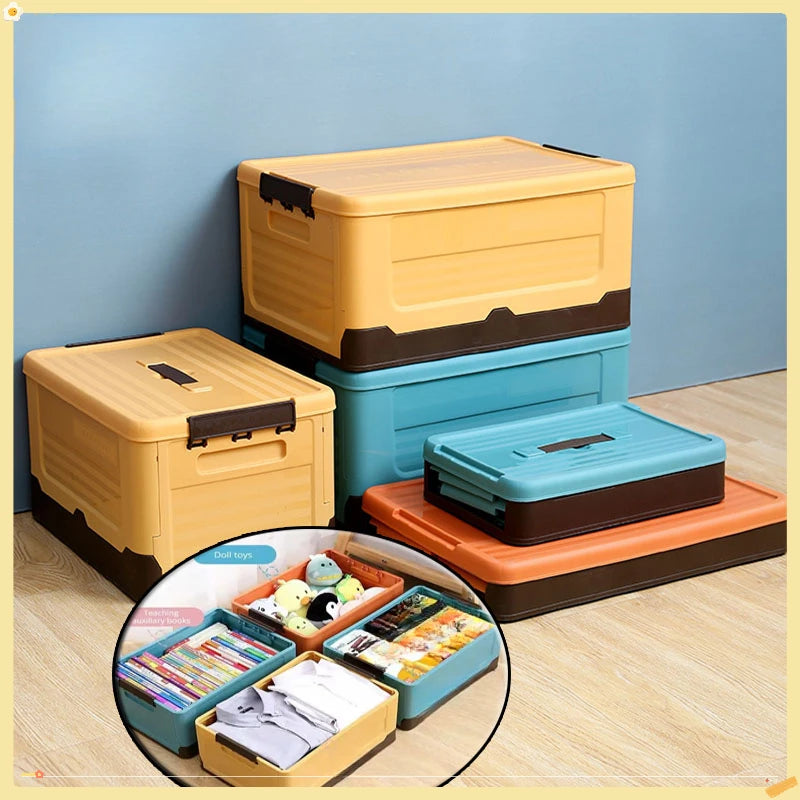 Caixa Organizadora Dobrável de Alta Capacidade com Tampa