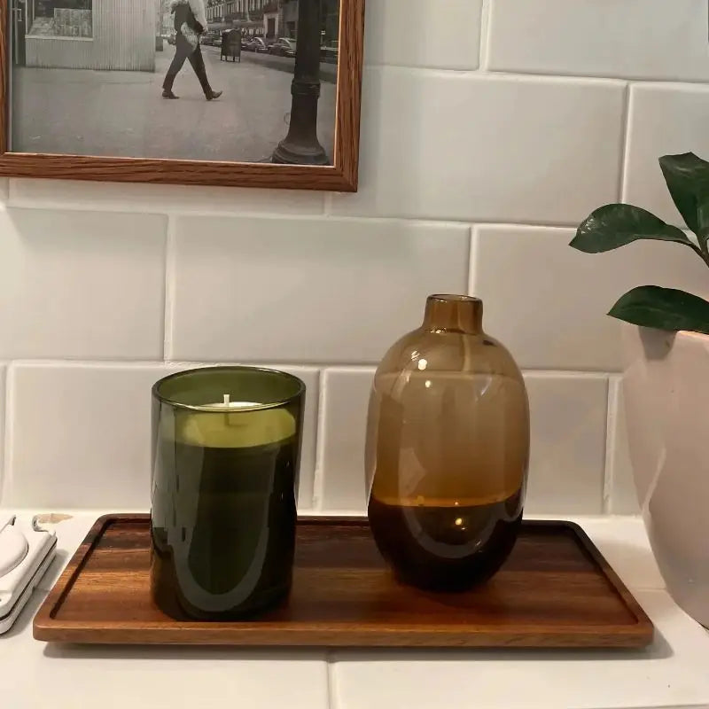 Bandeja de madeira natural placa retangular frutas lanches bandejas de armazenamento de alimentos hotel casa servindo bandeja decorar suprimentos