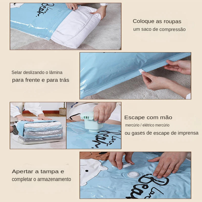 Saco de Compressão a Vácuo para Organização e Viagens