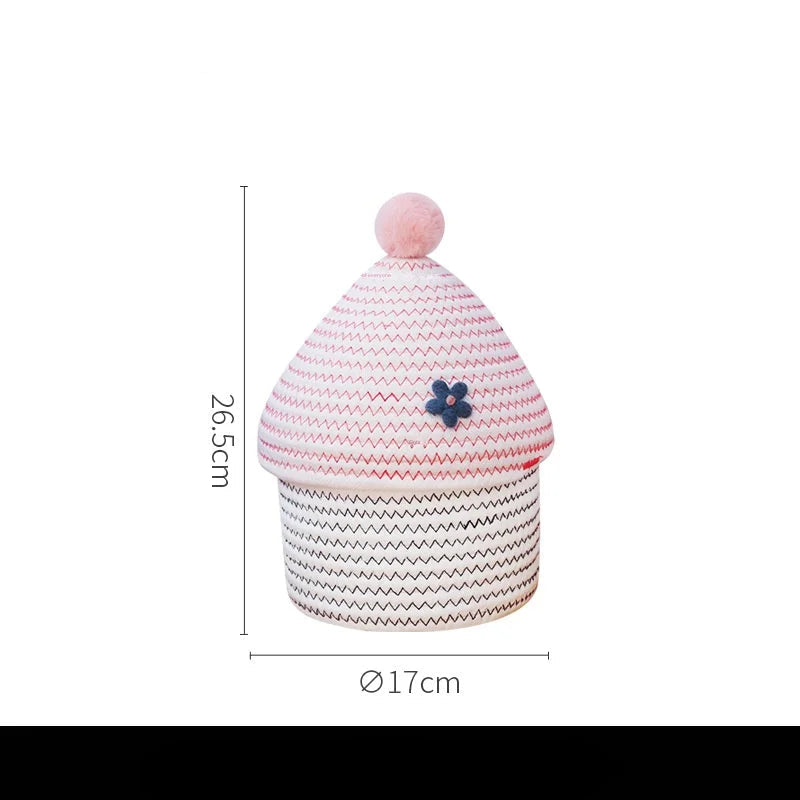 Cesta Nórdica Multiuso com Tampa para Organização Elegante