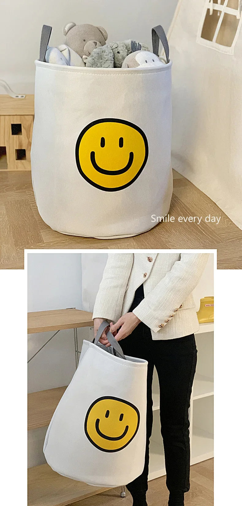 Cesto de Armazenamento de Pano Elegante para Organização