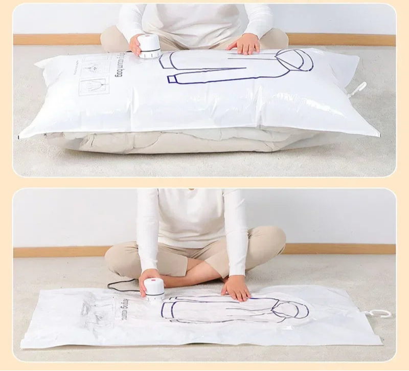 Sacos de Armazenamento a Vácuo para Roupas - Organizador de Armário