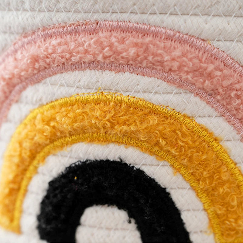 Cestas de Armazenamento em Algodão Bordado