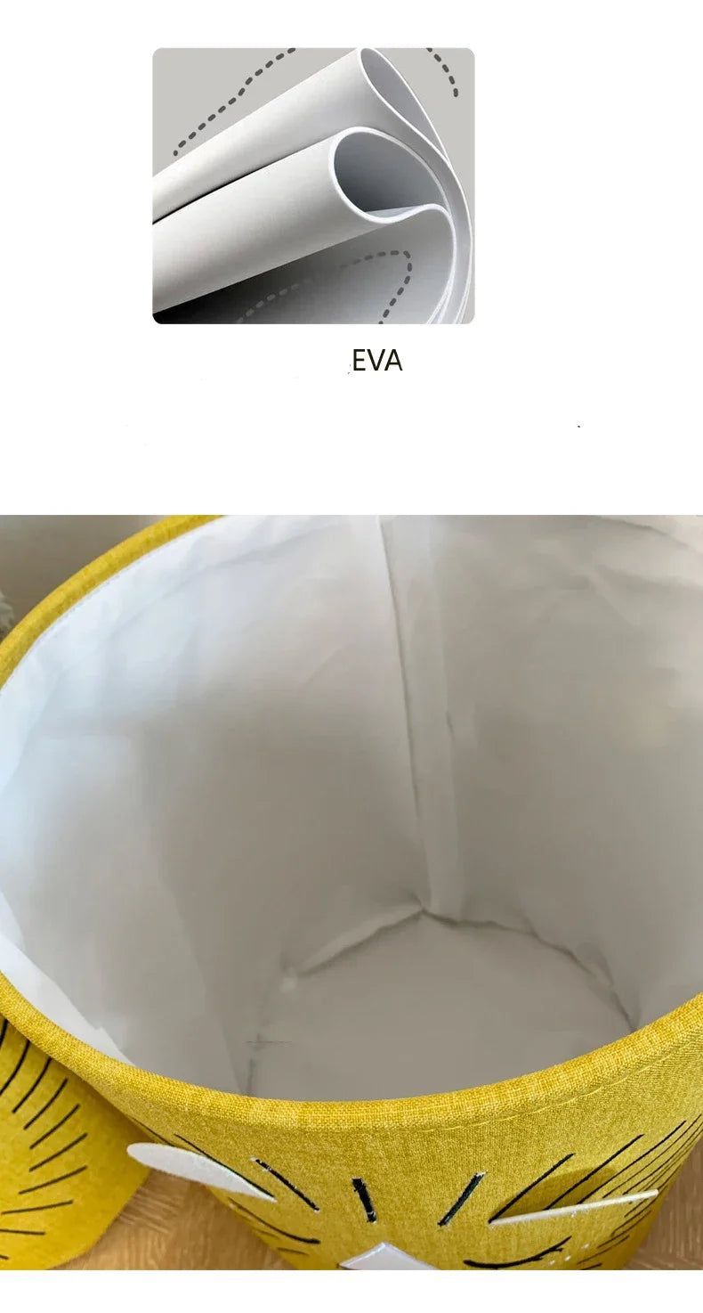 Cesto Dobrável de Lona para Organização Infantil