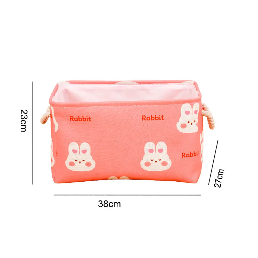 Cesto Rosa com Design de Coelho - Grande Capacidade e Charme