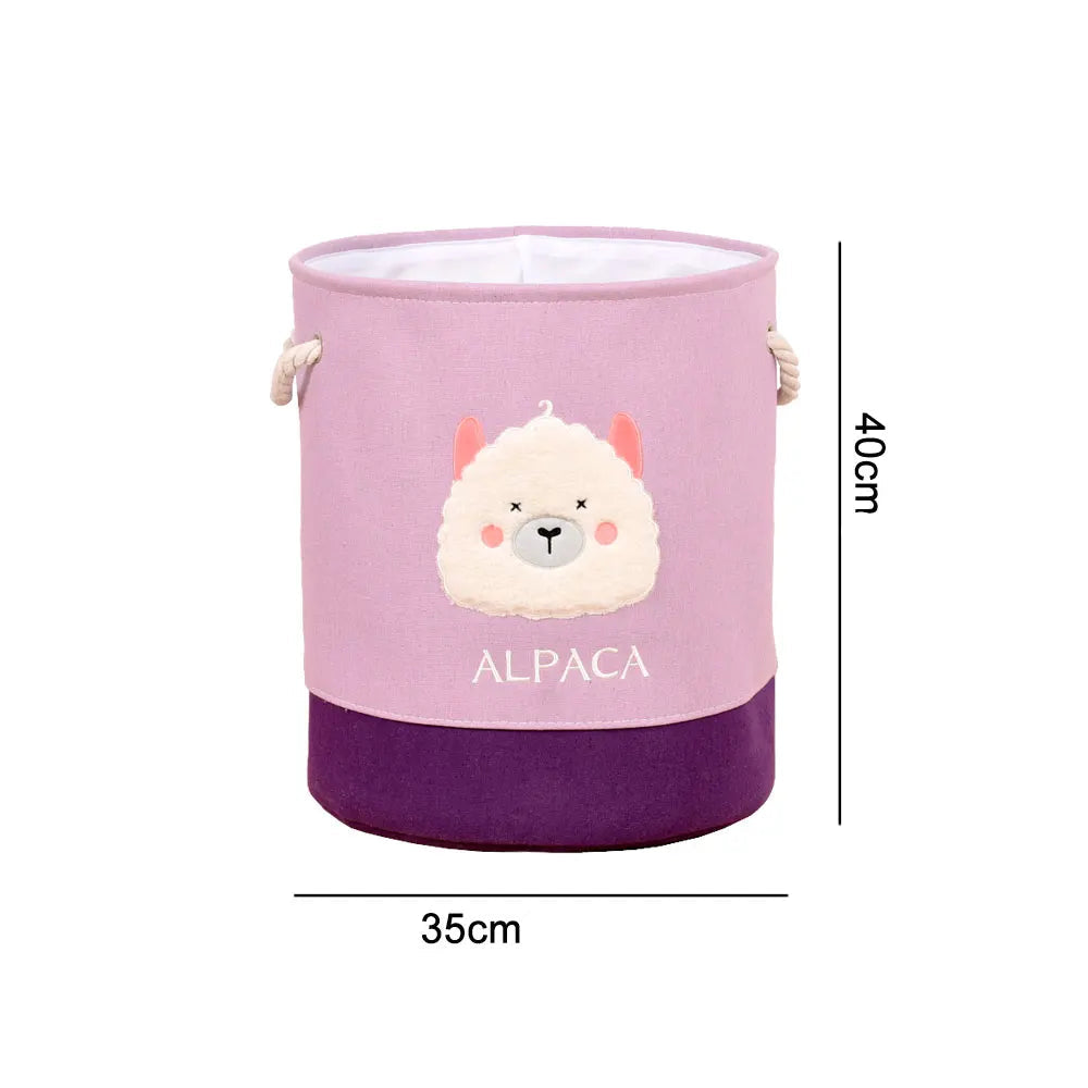Cesto Dobrável Infantil com Design de Alpaca