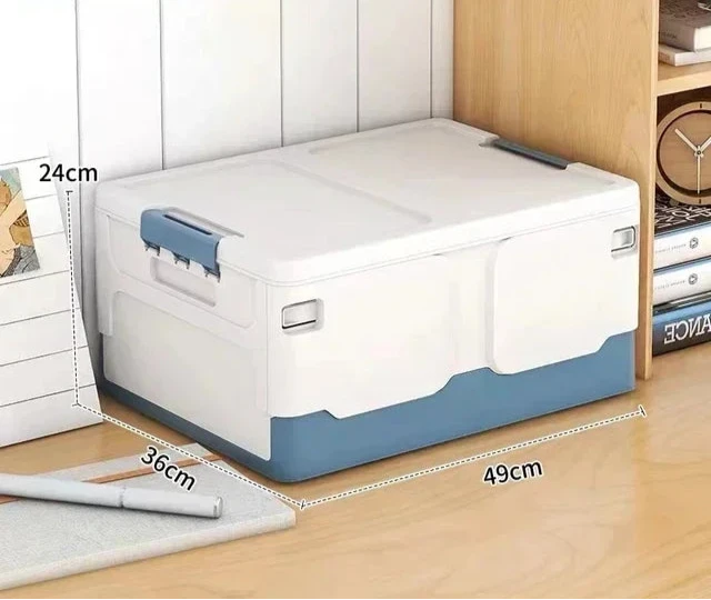 Caixa de Armazenamento Dobrável Extra Grande com Tampa