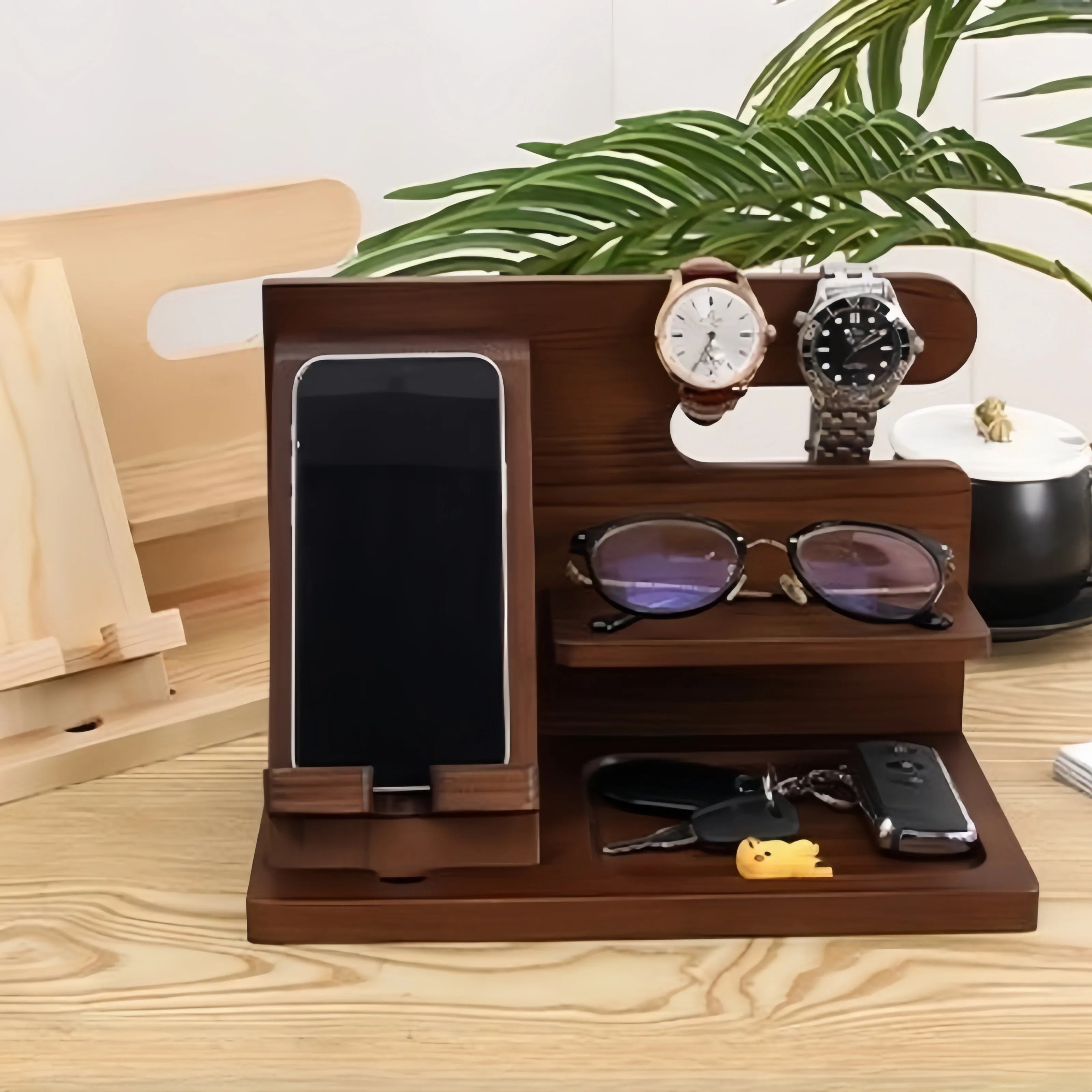 Organizador de Madeira de Cabeceira