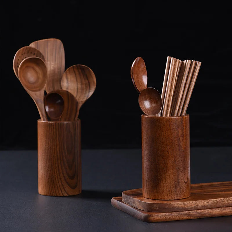 1 pçs suporte de utensílio de cozinha pauzinho gaiola de madeira pauzinhos suportes de armazenamento talheres prateleira de armazenamento acessórios de cozinha