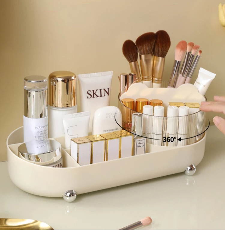 Organizador Rotativo 360° para Maquiagem e Skincare