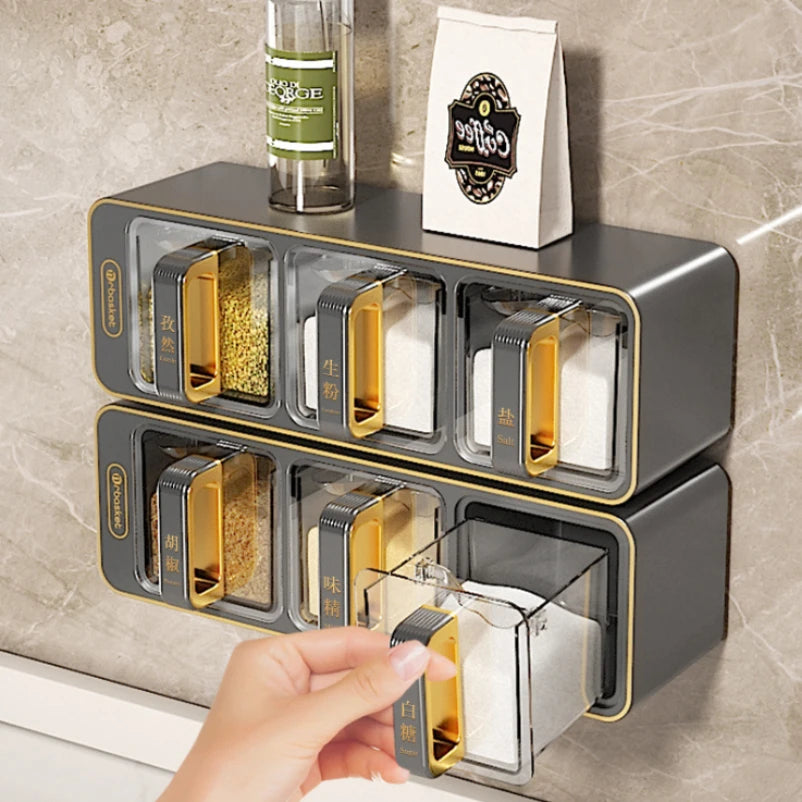 Organizador de Temperos de Parede com Colheres - Cozinha Moderna