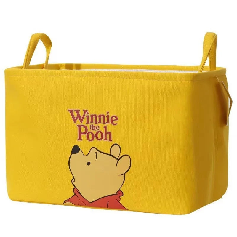 Disney-Winnie Stitch Cesta De Armazenamento De Roupas, Saco De Armazenamento Dobrável, Punho De Anime Dos Desenhos Animados, Caixa De Diversos De Lona, Organizador De Casa