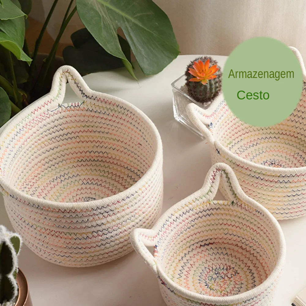 Cesto Orelhas de Gato - 3 peças