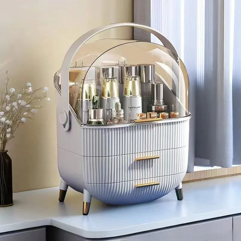Organizador de Cosméticos à Prova de Poeira com Grande Capacidade