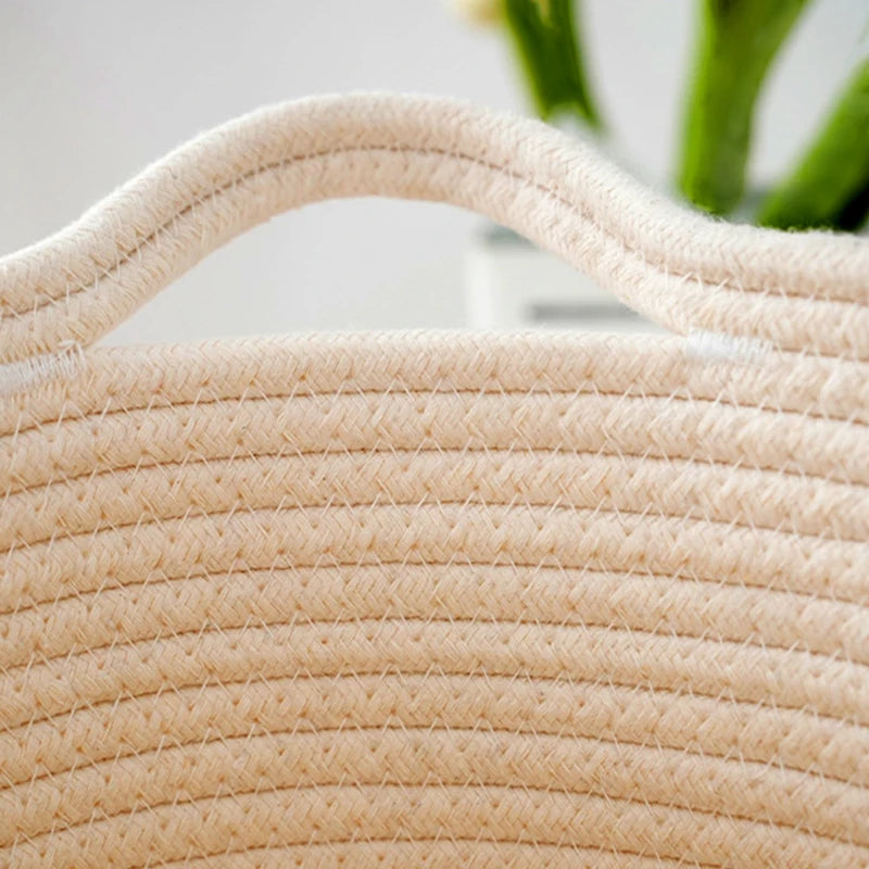 Cestas de Armazenamento em Algodão Bordado