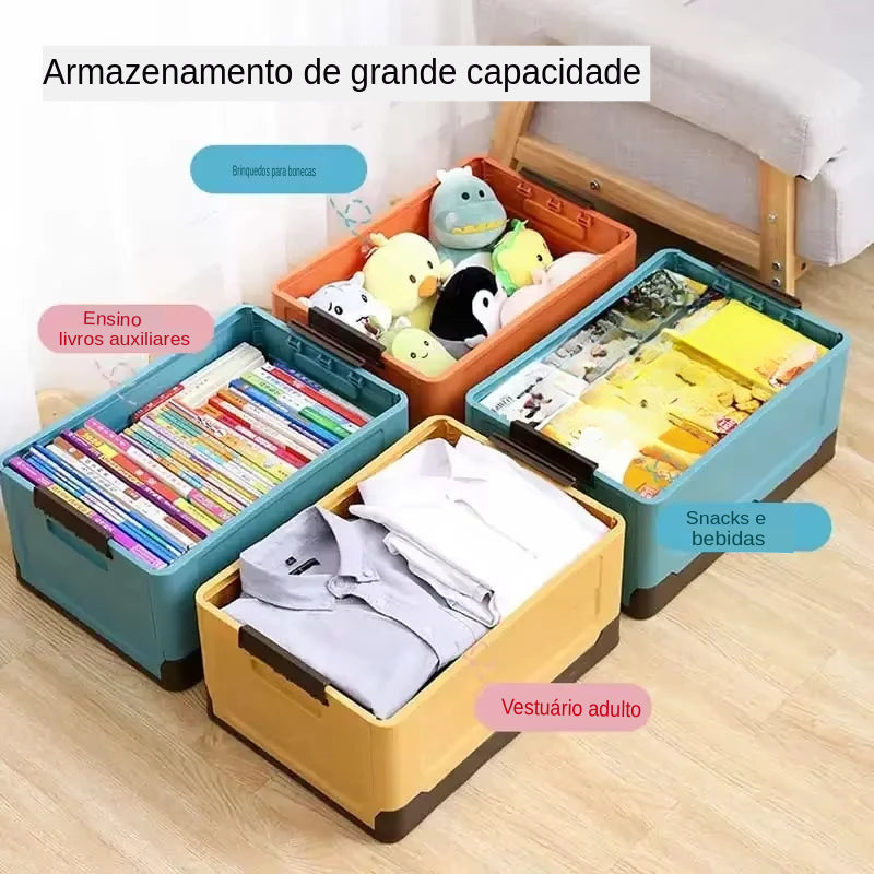 Caixa Organizadora Dobrável de Alta Capacidade com Tampa