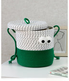 Cesta Organizadora de Algodão com Design Divertido