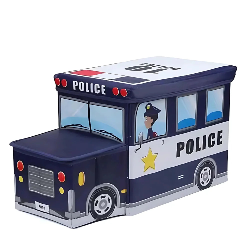 Banco Puff Infantil 2 em 1 - Organizador de Brinquedos e Assento