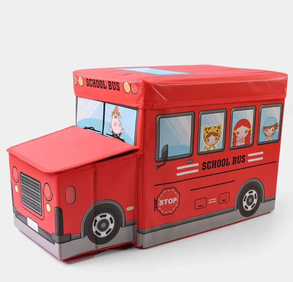 Caixa Organizadora Infantil 2 em 1: Banco Puff e Armazenamento