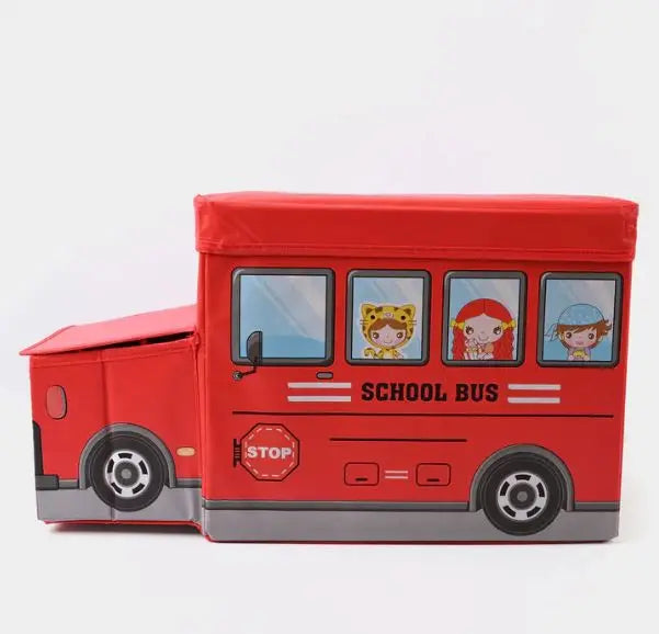 Caixa Organizadora Infantil 2 em 1: Banco Puff e Armazenamento