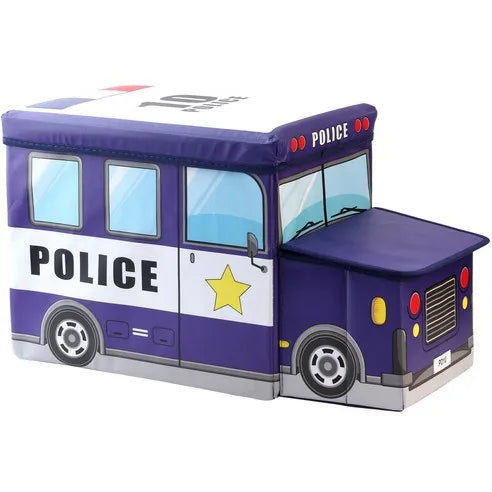 Banco Puff Infantil 2 em 1 - Organizador de Brinquedos e Assento