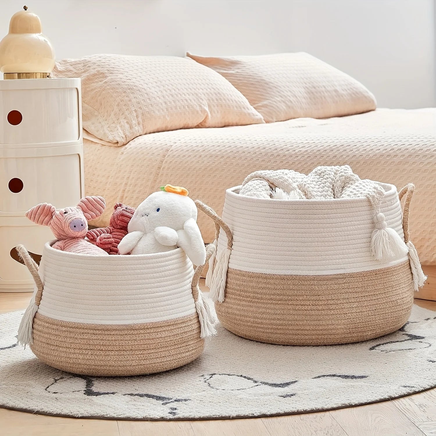 Cesto de Corda Feito à Mão