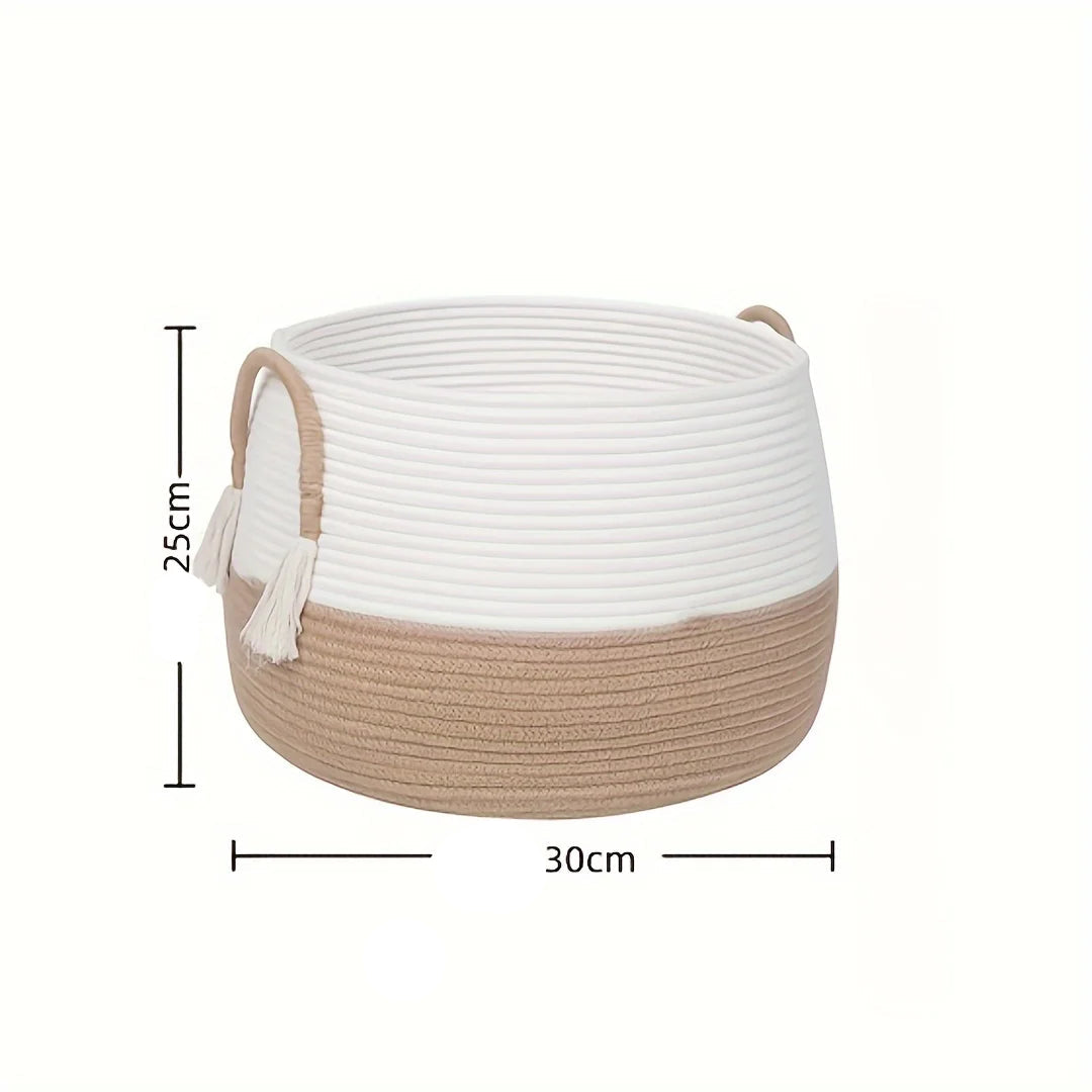 Cesto de Corda Feito à Mão