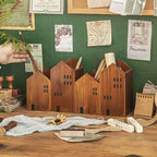 Porta Canetas Casa de Madeira Rústica