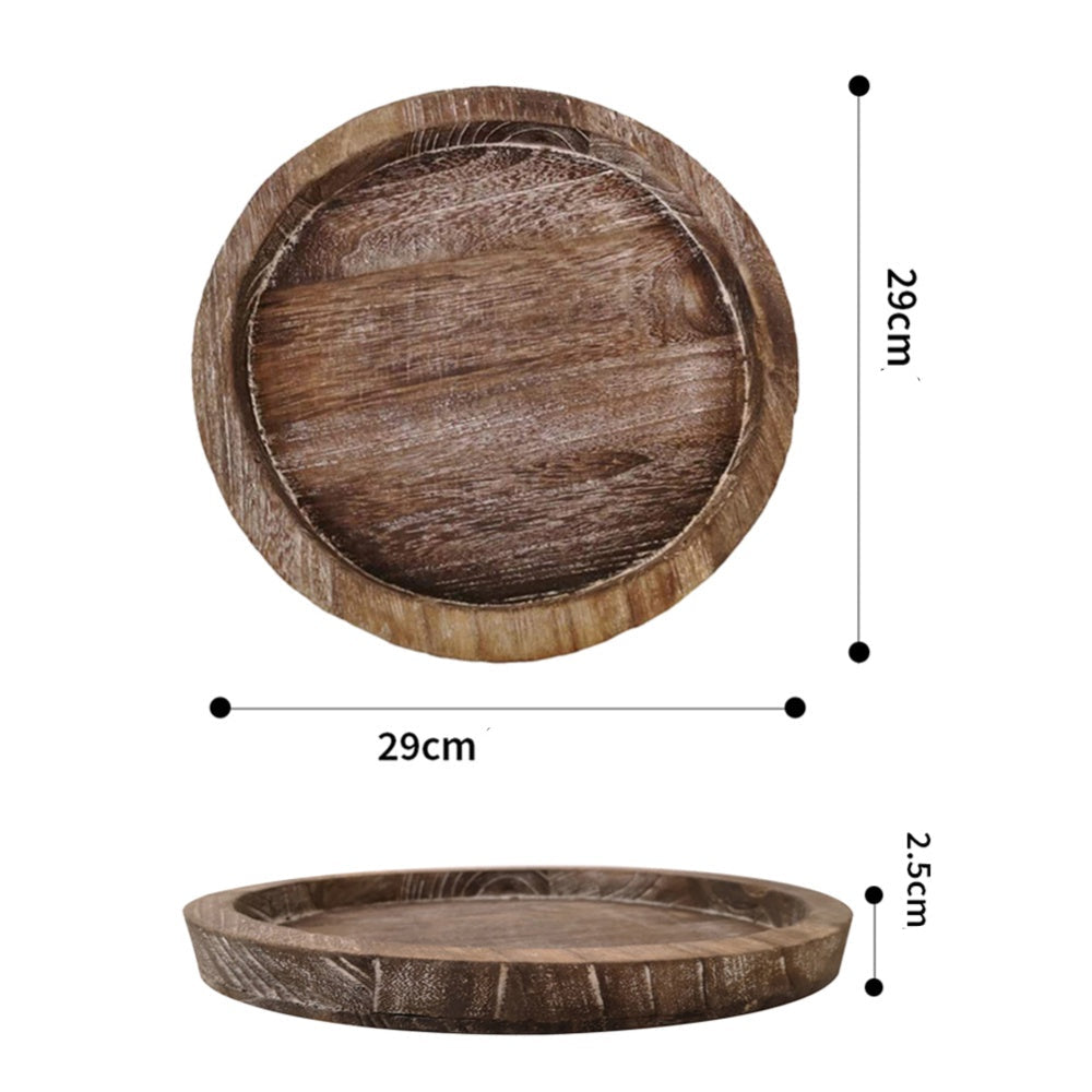 Bandeja de madeira bandeja de armazenamento de frutas suporte de vela bandeja multiuso leve suporte de vela bandeja para bancada de cozinha de fazenda