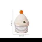 Cesta multiuso do armazenamento do Desktop do estilo nórdico com tampa, ideal para a organização do quarto, cestas do armazenamento, armazenamento do brinquedo