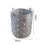 Cesto de Feltro Dobrável com Alças - Elegância e Praticidade