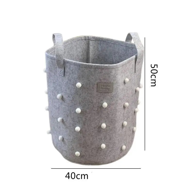 Cesto de Feltro Dobrável com Alças - Elegância e Praticidade