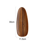 Pratos de jantar de madeira maciça oval irregular servindo bandeja pratos de frutas secas sushi bandeja de chá pão placa de madeira decoração para casa