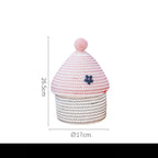 Cesta Nórdica Multiuso com Tampa para Organização Elegante