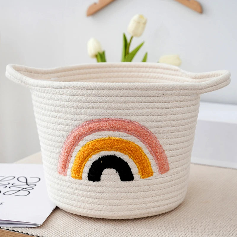 Cestas de Armazenamento  em Algodão Bordado