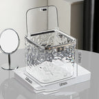 Acessórios de cabelo organizador caixa de armazenamento acrílico claro laço de cabelo organizador para bandana lavanderia pods recipiente caixa de armazenamento de mesa