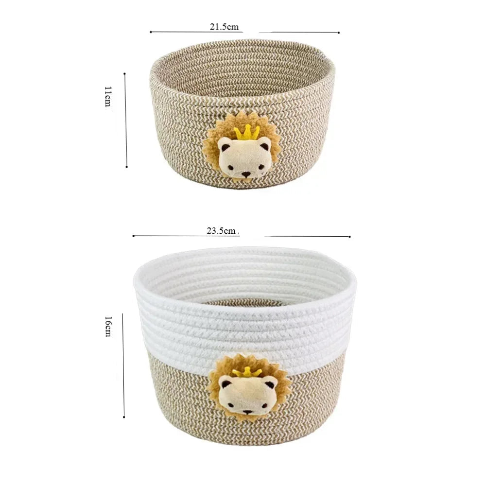 Cesta de Armazenamento Elegante em Corda de Algodão