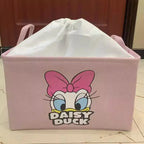 Disney-Winnie Stitch Cesta De Armazenamento De Roupas, Saco De Armazenamento Dobrável, Punho De Anime Dos Desenhos Animados, Caixa De Diversos De Lona, Organizador De Casa