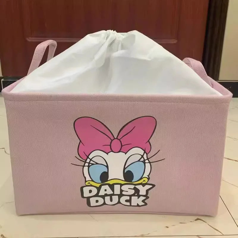 Disney-Winnie Stitch Cesta De Armazenamento De Roupas, Saco De Armazenamento Dobrável, Punho De Anime Dos Desenhos Animados, Caixa De Diversos De Lona, Organizador De Casa