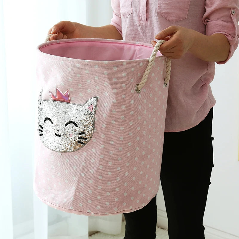 Cesta Dobrável de Lona Infantil - Organização com Estilo