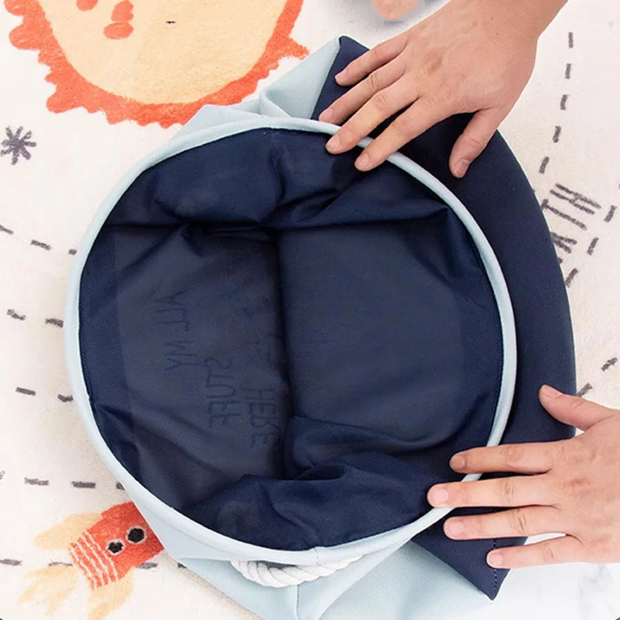 Cesta  Infantil Dobrável com Estampa de Leão