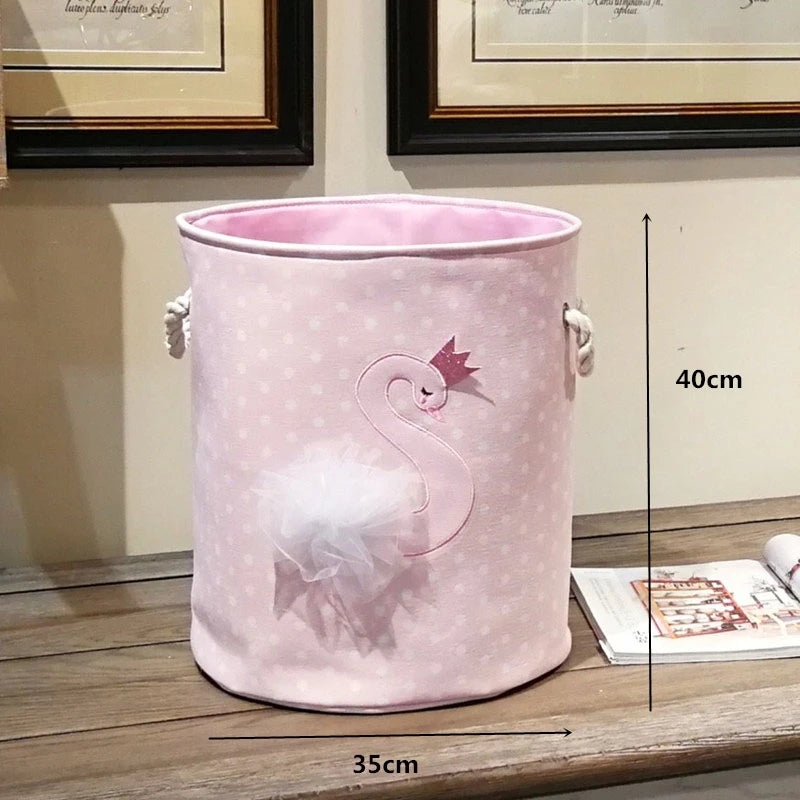 Cesta de lavanderia dobrável para roupas sujas para crianças brinquedos do bebê lona wasmand grande cesto armazenamento crianças bebê casa organizador