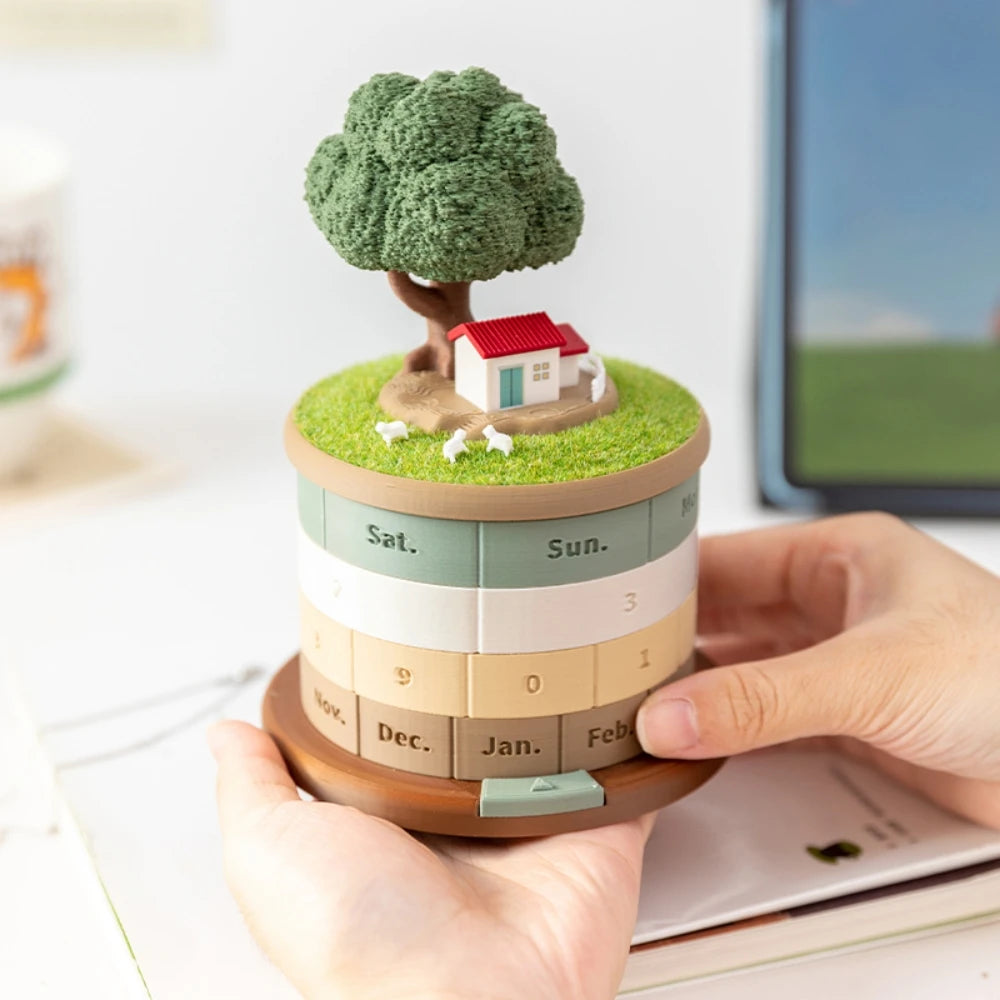 Calendário Perpétuo Rotativo: Elegância e Organização